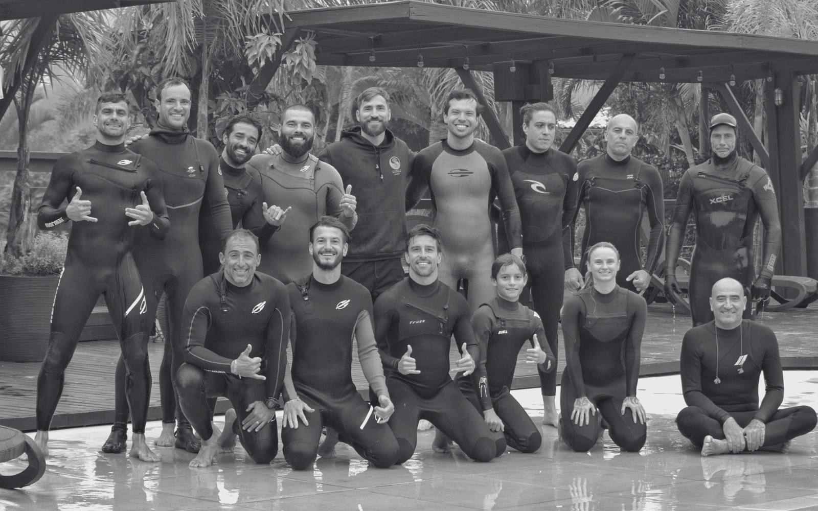 Turma do Respirar Surfe reunida no salão